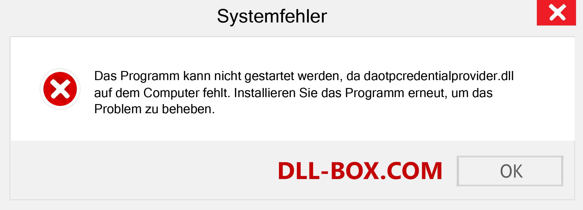 daotpcredentialprovider.dll-Datei fehlt?. Download für Windows 7, 8, 10 - Fix daotpcredentialprovider dll Missing Error unter Windows, Fotos, Bildern